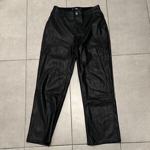 Hollister wide leg leather pants